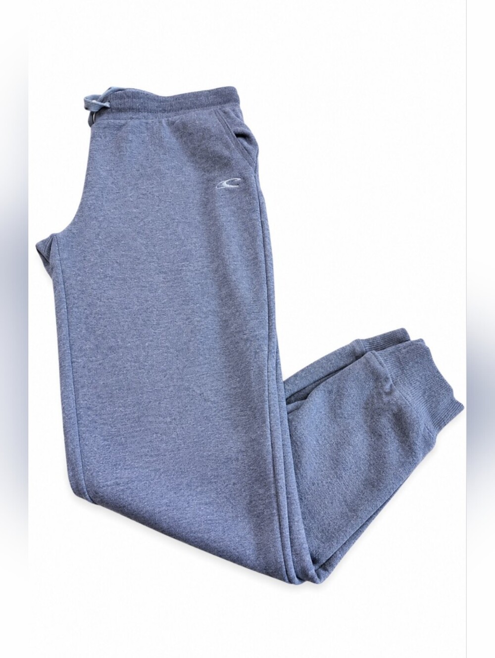 O'Neill Men's Gray Jogger Sweatpants Tie Waist Cuffed Ankle Pockets Athletic Lou